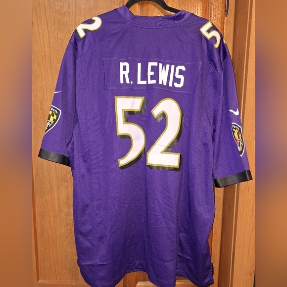 A Nike official NFL Baltimore Ravens #52 Ray Lewis jersey in a men's size XXL. - Picture 7 of 7